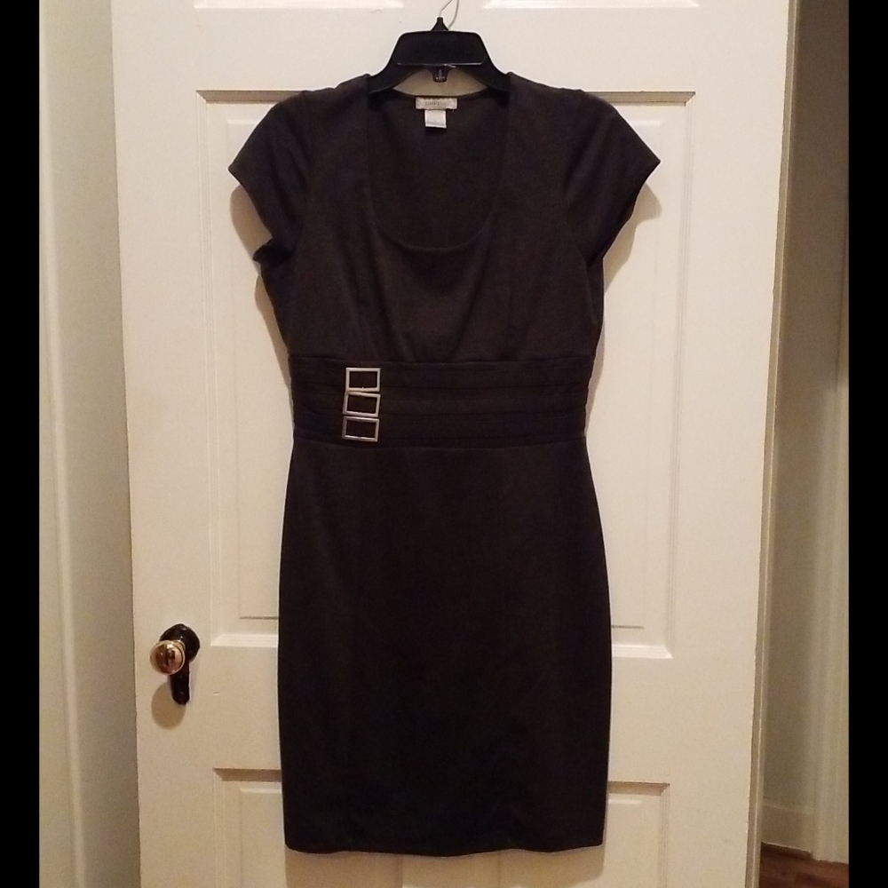 Grey cap sleeve dress